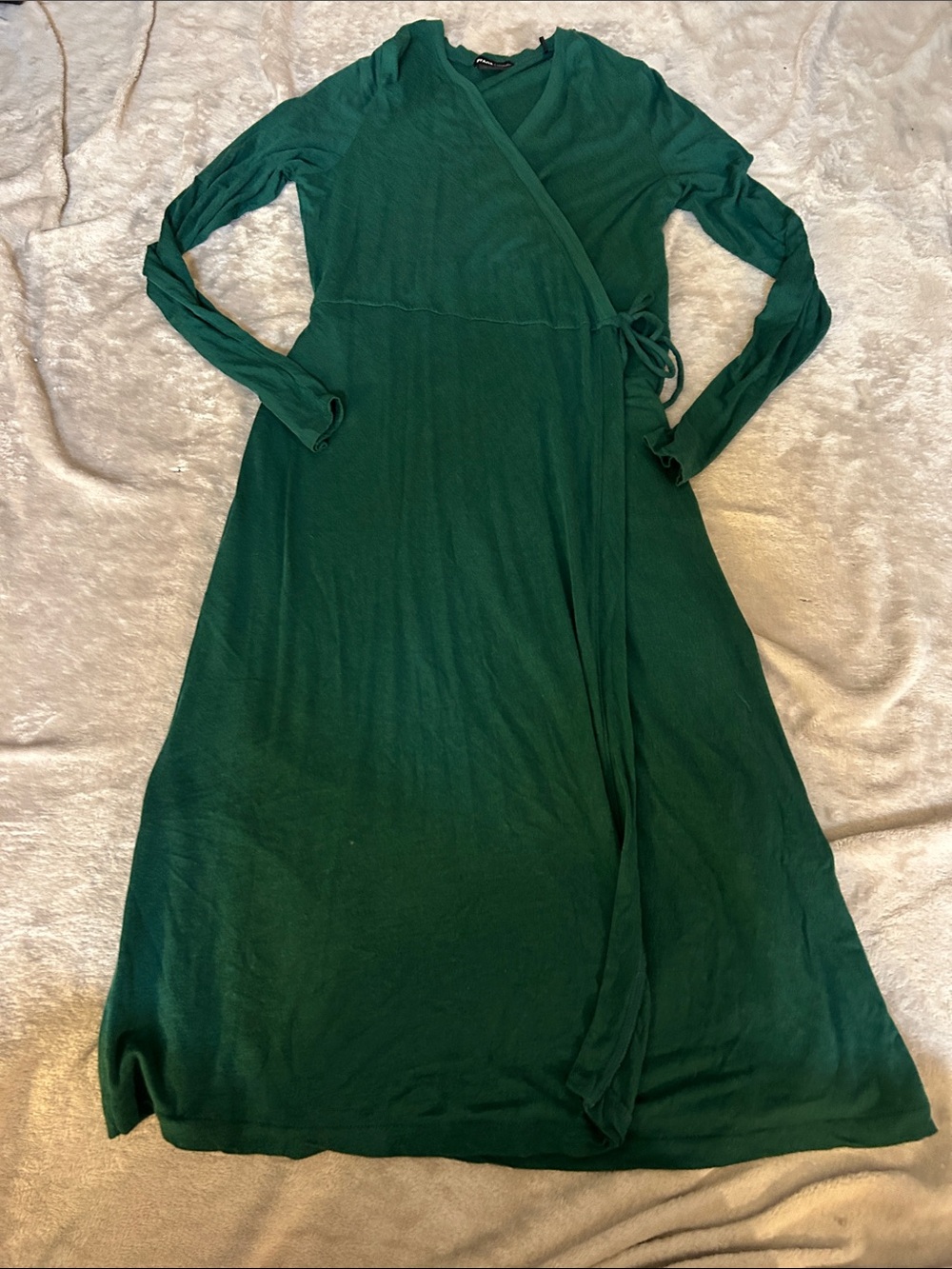Prana emerald green wrap dress